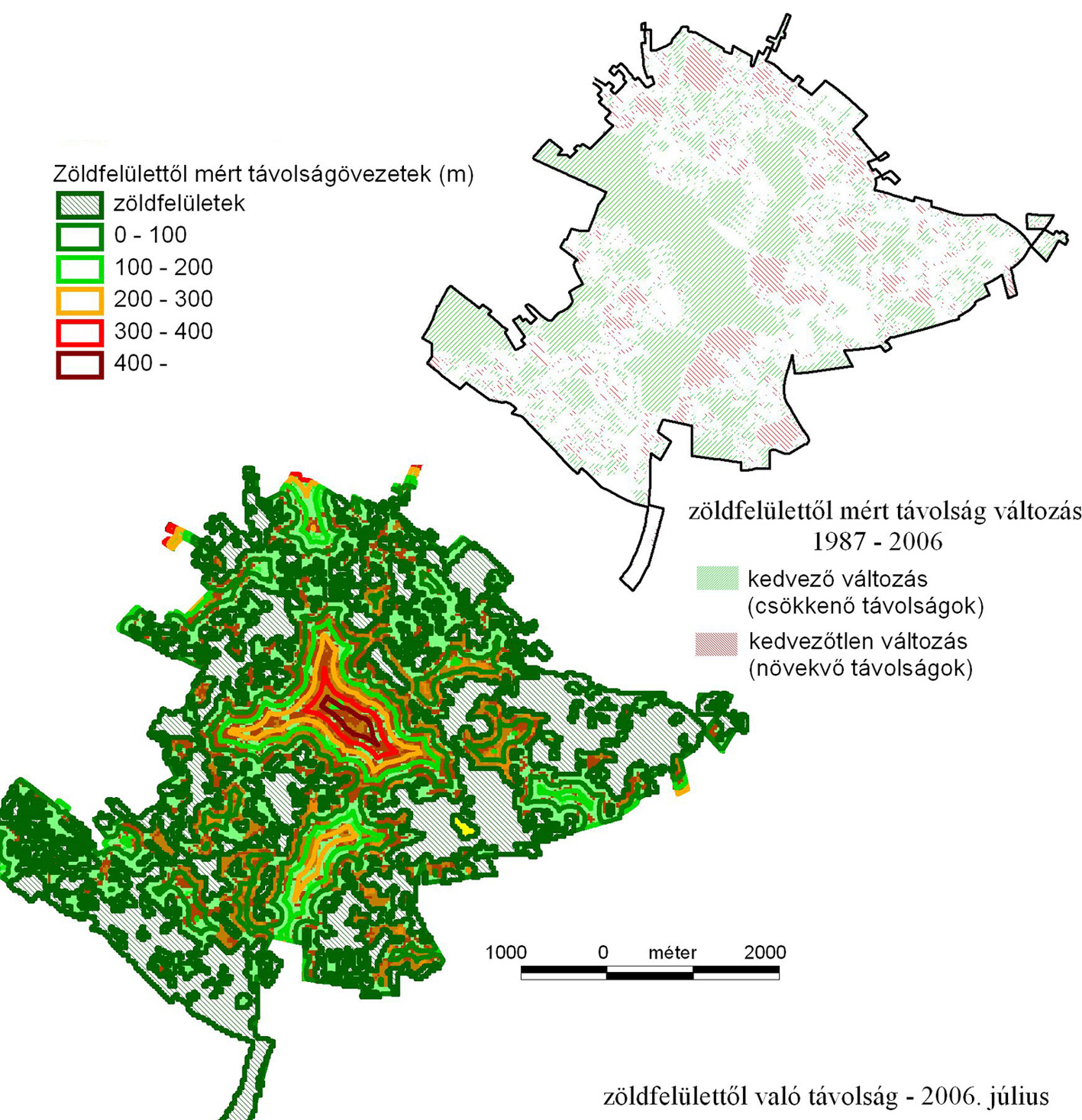 Zöldfelületek elérhetősége, mint városökológiai érték és annak változása